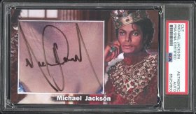 流行之王 迈克尔杰克逊 Michael Jackson 亲笔签名 PSA认证鉴定封装