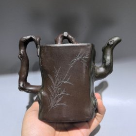 旧藏紫砂壶树桩套壶时大彬