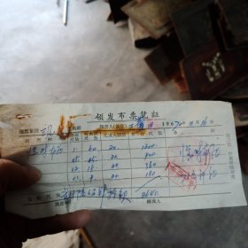 1970年江苏省睢宁县领发布票凭证
