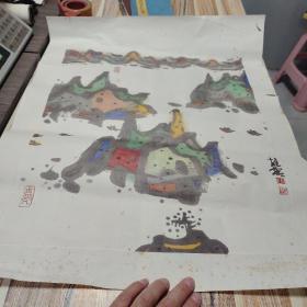 张桂铭水印作品