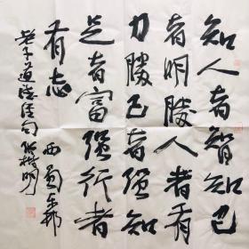 张树明，生于1954年，中国书法家协会会员，四川省书协五届理事。荣获第五届全国书法篆刻展＂全国奖＂，四川省人民政府巴蜀文艺奖。
入选全国第四届中青年书法作品展，全国第五届书法作品展，全国第六届书法作品展，全国第八届书法作品展…

有释文，保真，68 X 68 cm，宣纸，未裱，图1为效果图，送简历页一页，d2942。

作者授权代理，附作者授权书，本帖售品不含授权书实物及图片。