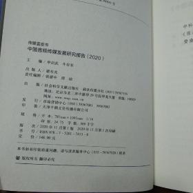 传媒蓝皮书：中国音频传媒发展研究报告（2020）