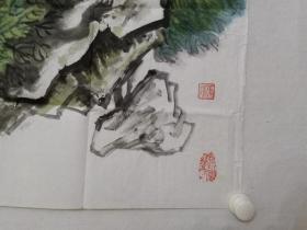 保真书画，金亭亭（爱新觉罗·亭亭）六尺整纸精美国画《富贵花开春色满园》一幅96×179cm，软片，