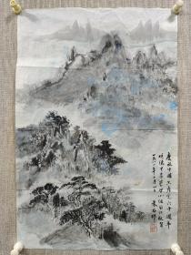 【朱梅村】精品山水画一幅