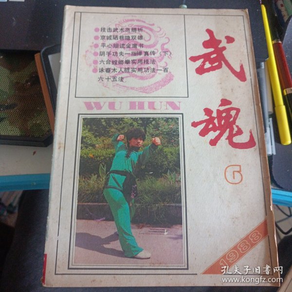 武魂杂志1988.6 1988 6 六合螳螂拳实用技法精粹 咏春木人桩实用功法一百六十五法 十二段锦等内容