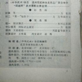 中华武术1989年1-12期合订本