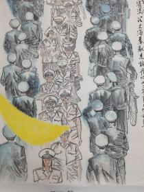 石灼焰，生于1962年，江苏省宜兴人。精人物、擅花鸟。现为中国美术家协会会员、江苏省国画院特聘画家、无锡市美协理事、宜兴市美协副主席、宜兴市美协山水画学会会长。
大幅四尺整张国画《人物》，尺寸135cm*67cm