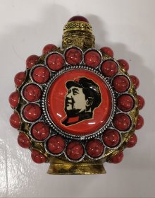 毛主席铜镶松石《鼻烟壶》漂亮