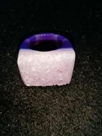 紫水晶原石戒指