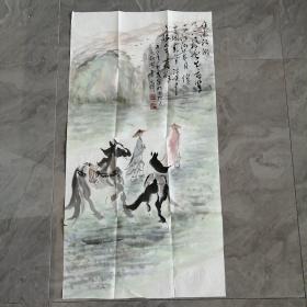 陕西画家曹光辉国画作品一幅（山水人物）