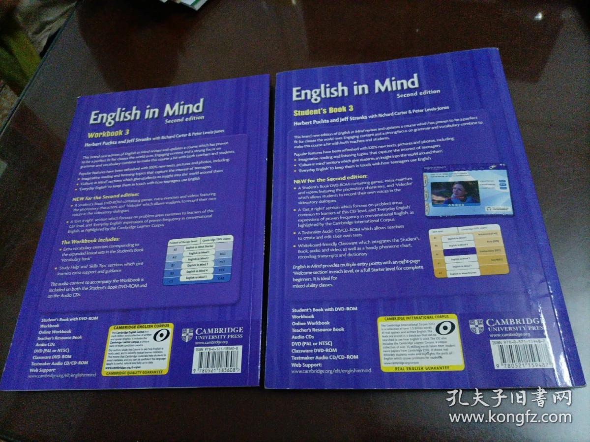 English in mind  Second edition：Student book3、workbook3