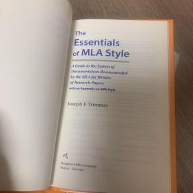 英文原版现货The Essentials of MLA Style MLA风格的精髓A Guide to the System of Documentation Recommended by the MLA for Writers of Research PapersMLA为研究论文作者推荐的文献系统指南