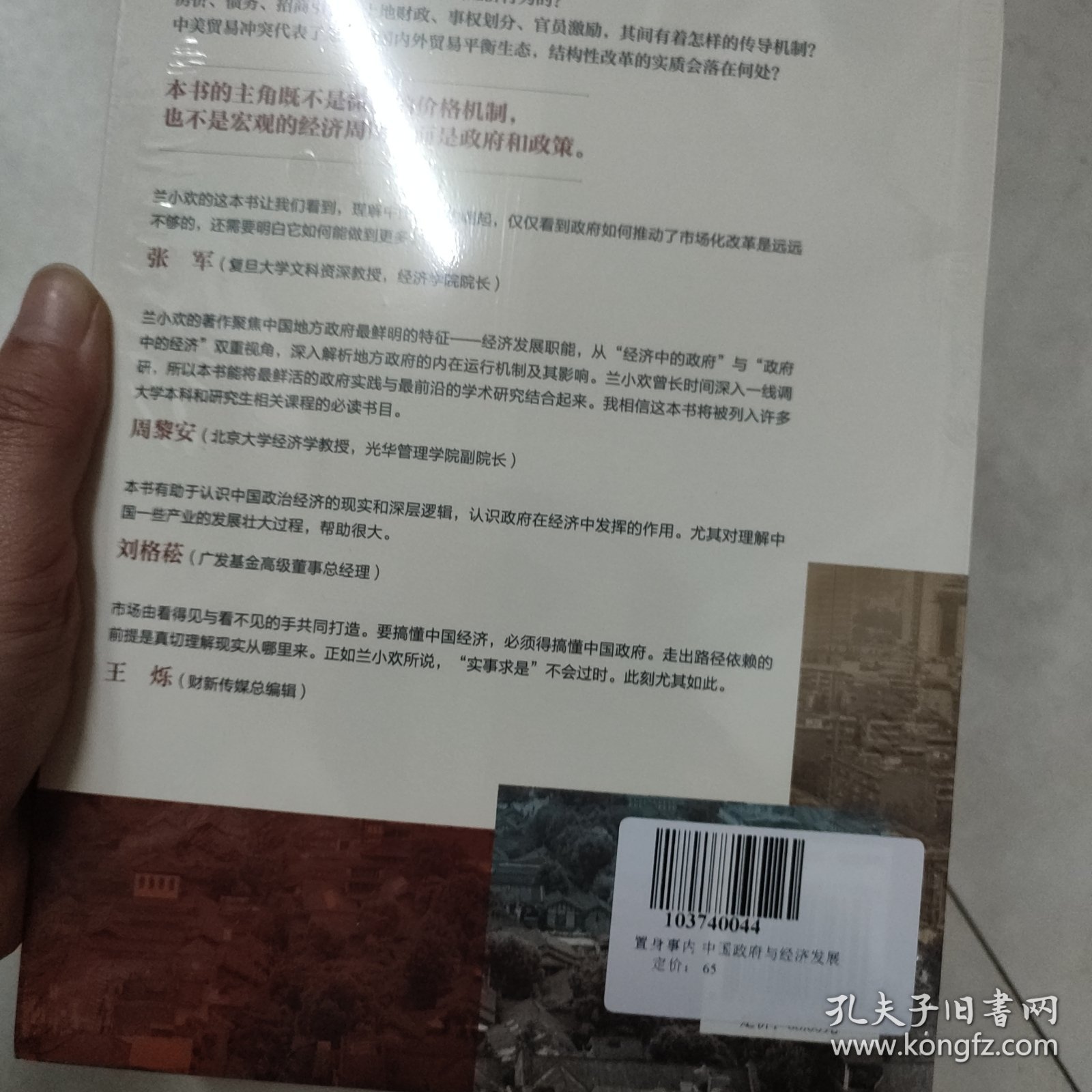 置身事内：中国政府与经济发展（罗永浩、刘格菘、张军、周黎安、王烁联袂推荐，复旦经院“毕业课”）