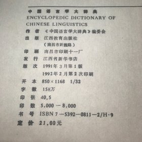 中国语言学大辞典