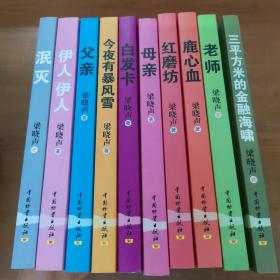 梁晓声文集（母亲、红磨坊、鹿心血、今夜有暴风雪、白发卡、泯灭、父亲、老师、三平方米的金融海啸）10本合售