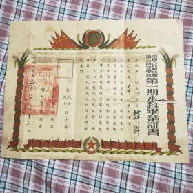 本科毕业证书(1952年第一期)