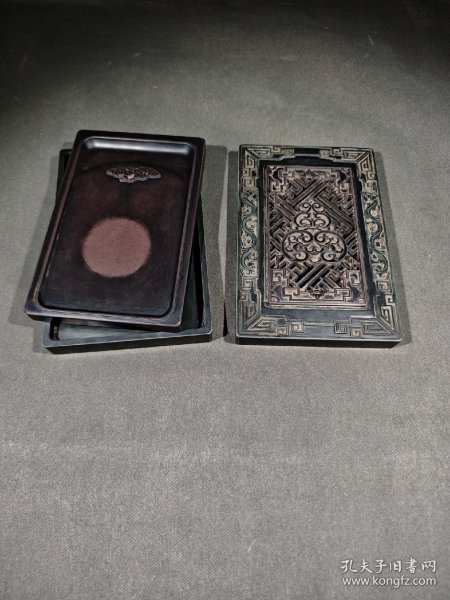 乾隆款松花石套砚