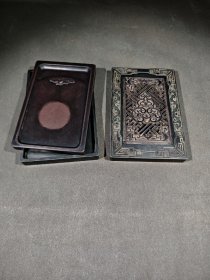 乾隆款松花石套砚