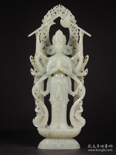 旧藏和田玉多臂佛