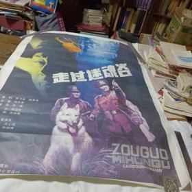 大幅电影海报 走过迷魂谷 长春电影制片厂 105x78公分