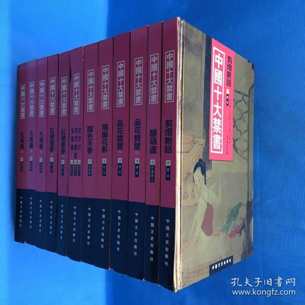 中国十大禁书：《剪燈新话》《醋葫芦》《品花宝鉴》《隔簾花影》《国色天香》《飞花艳想》《空空幻》《玉楼春》《红楼春梦》 《九尾龟》