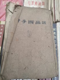 重编增订《芥子园画谱》初集，山石、人物、梅兰等合订厚本