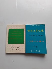 解开汉字之谜 简缩本 中文版 （上册）解开汉字之谜索引 两本和售