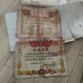 1956年，1958年宋景堂吉林双阳毕业证书。