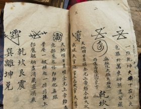 道医符咒祝由科，29筒子页。（边处部分孔洞缺口等）