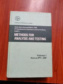 METHODS FOR ANALYSISI AND TESTING