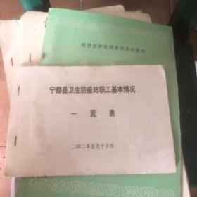 2002年宁都县卫生防疫站 一览表