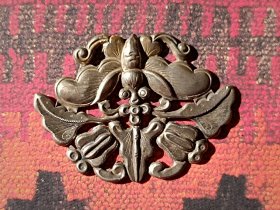 瓜蝶绵绵老银饰