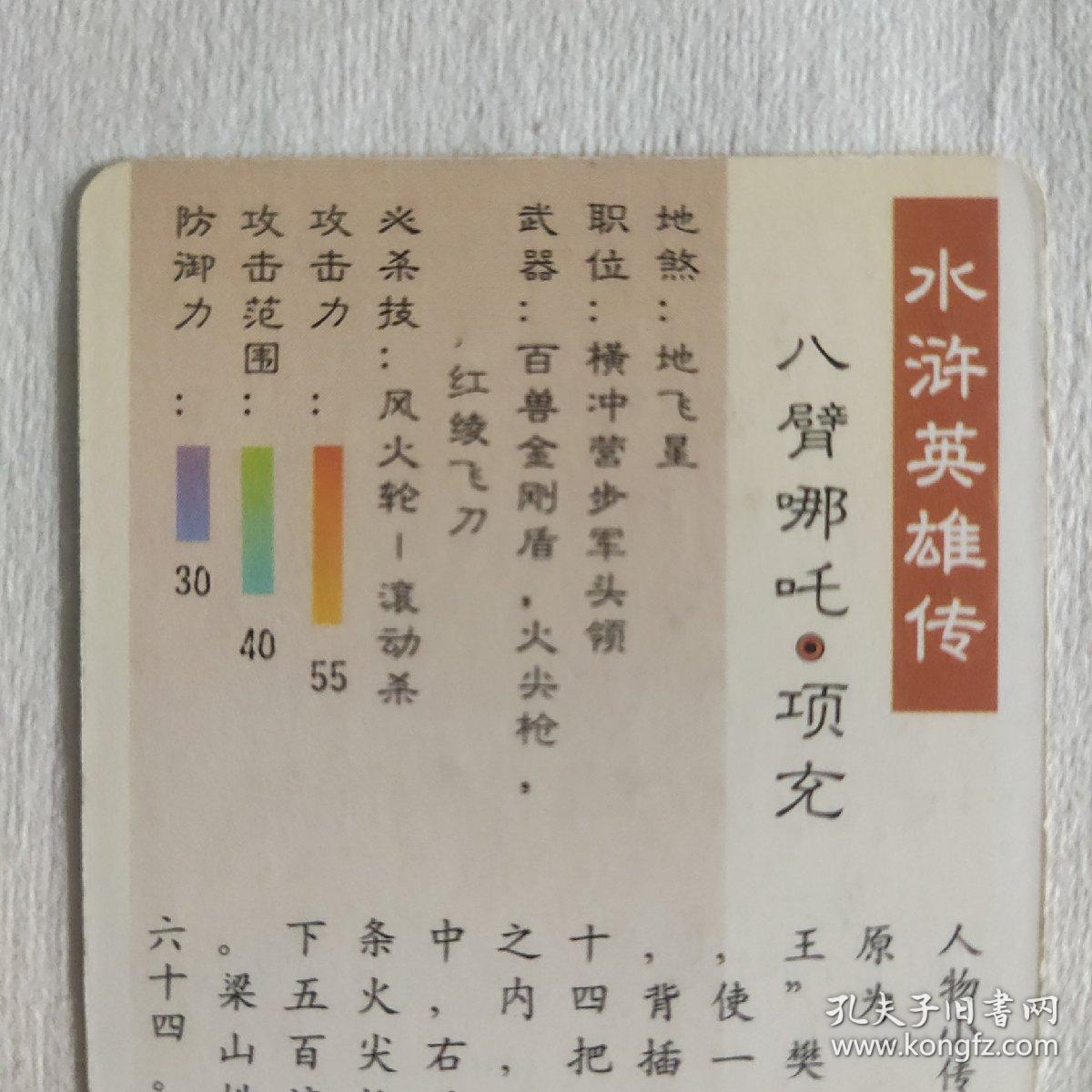 统一小浣熊水浒英雄传卡 项充 双细无八