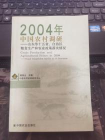 2004年中国农村调研:山东等十五省、自治区粮食生产和农业政策落实情况