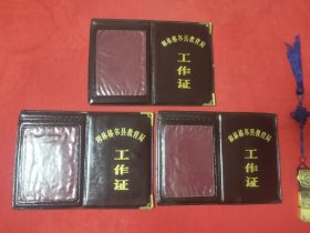 和林格尔县教育局工作证空皮(3本)
