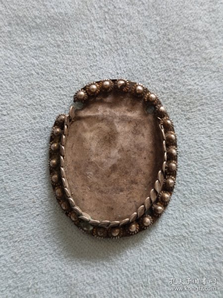 清代银鎏金帽饰