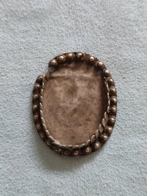 清代银鎏金帽饰