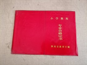 1991年小学教师专业合格证（蒲城大孔乡教师）