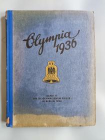 民国史料，1936年第十一届柏林夏季奥运会纪念册 （德文）31/24/3 cm!