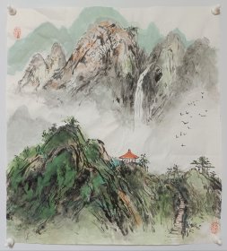 无款山水画小品 孤品