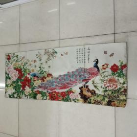 丝织画，花开富贵，尺寸160*60