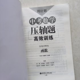 中考数学压轴题高效训练（函数）｛中考真题再现，附答案详解｝