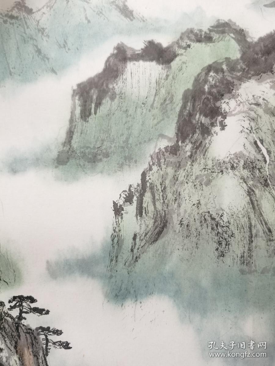 韦远柏 山水国画作品《黄山半山亭》