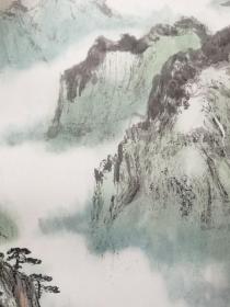 韦远柏 山水国画作品《黄山半山亭》