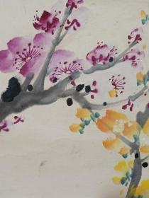 老立轴花鸟画江寒汀