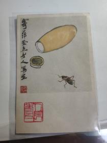 1959年贺年片，齐白石绘画