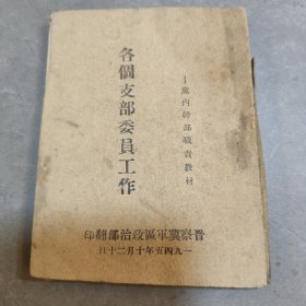 各个支部委员工作