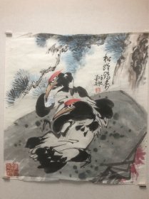 虞菊舫画松龄鹤寿