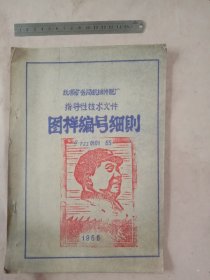 1966年 抚顺矿务局机械修配厂:指导性技术图样编号细则(图纸自装订 ，后部分页有 脱钉散页， 从目录看缺最后一页， 详看如图下单慎重)