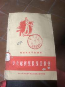 1959年短期体育干部训练 乒乓球初级教练员教材